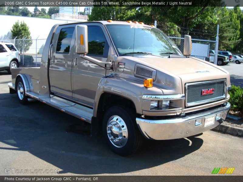 Sandstone Beige Metallic / Light Neutral 2006 GMC C Series TopKick C4500 Crew Cab Chassis 5th Wheel