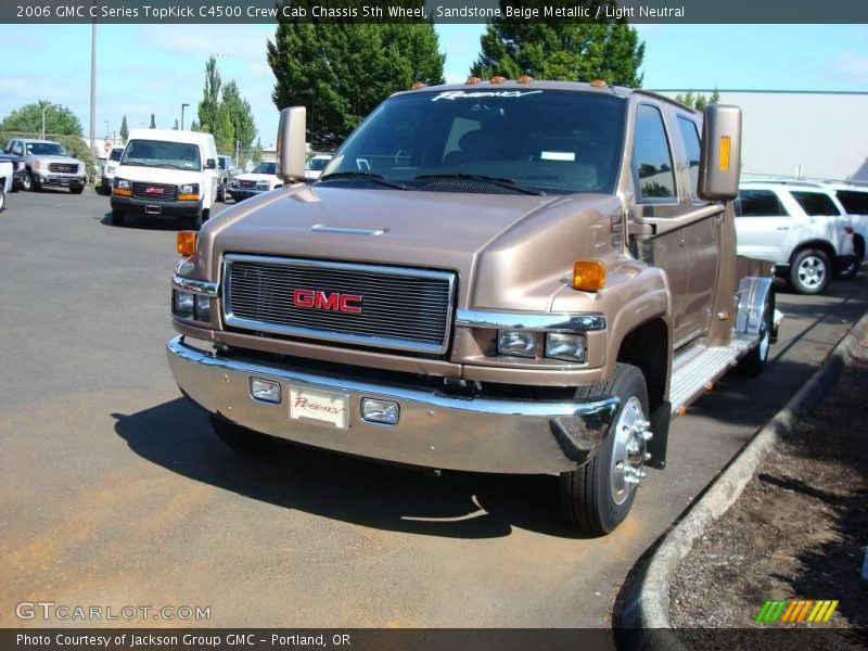 Sandstone Beige Metallic / Light Neutral 2006 GMC C Series TopKick C4500 Crew Cab Chassis 5th Wheel