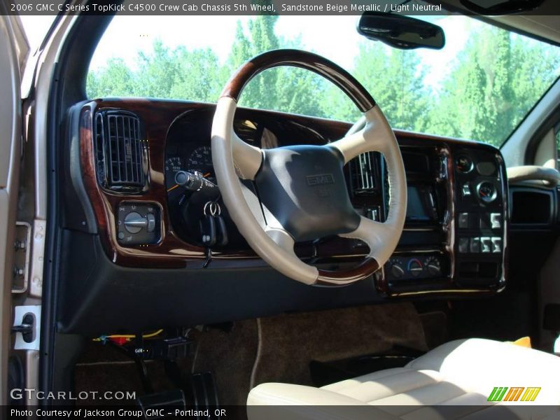 Sandstone Beige Metallic / Light Neutral 2006 GMC C Series TopKick C4500 Crew Cab Chassis 5th Wheel