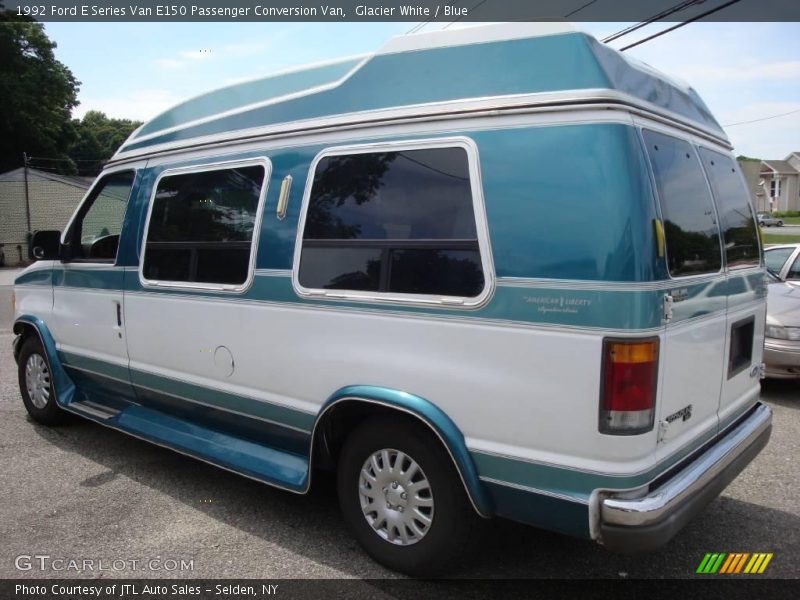 Glacier White / Blue 1992 Ford E Series Van E150 Passenger Conversion Van