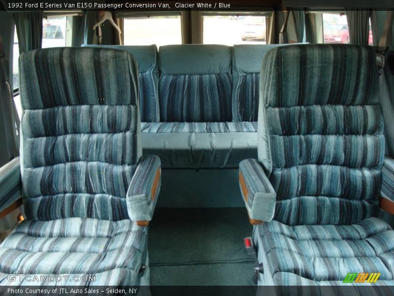 Glacier White / Blue 1992 Ford E Series Van E150 Passenger Conversion Van