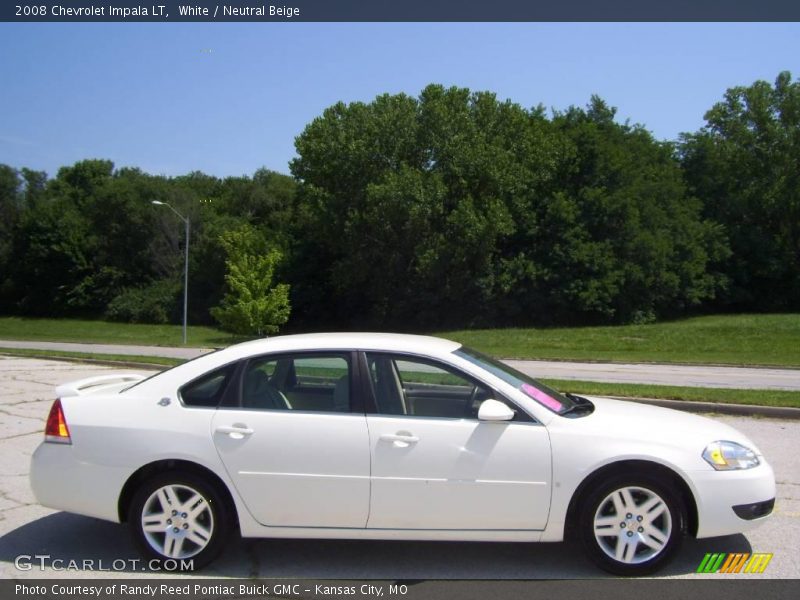 White / Neutral Beige 2008 Chevrolet Impala LT