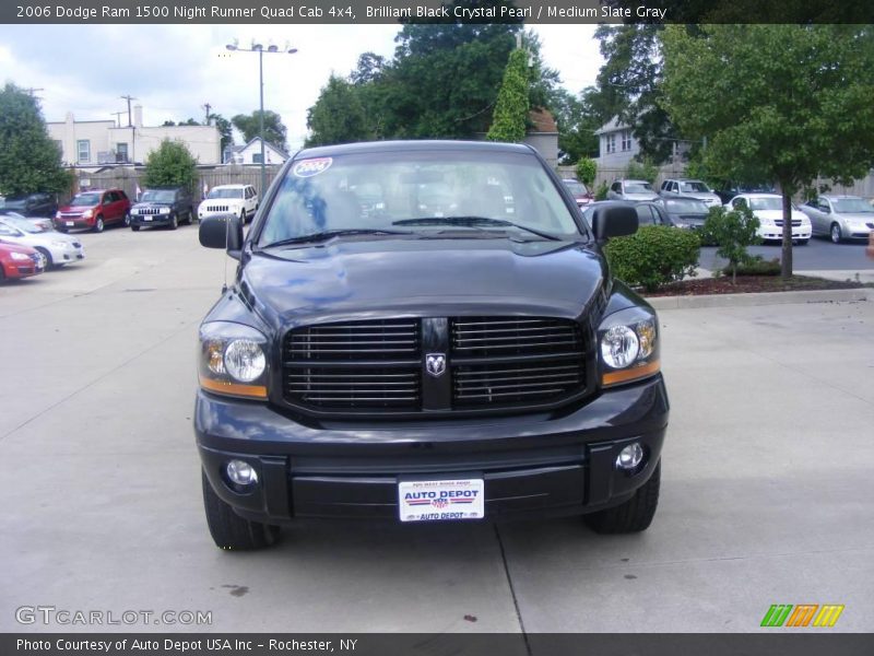 Brilliant Black Crystal Pearl / Medium Slate Gray 2006 Dodge Ram 1500 Night Runner Quad Cab 4x4
