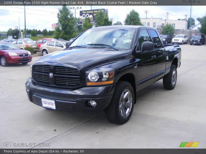 Brilliant Black Crystal Pearl / Medium Slate Gray 2006 Dodge Ram 1500 Night Runner Quad Cab 4x4