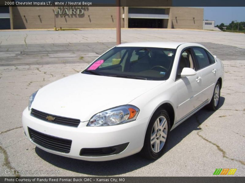 White / Neutral Beige 2008 Chevrolet Impala LT