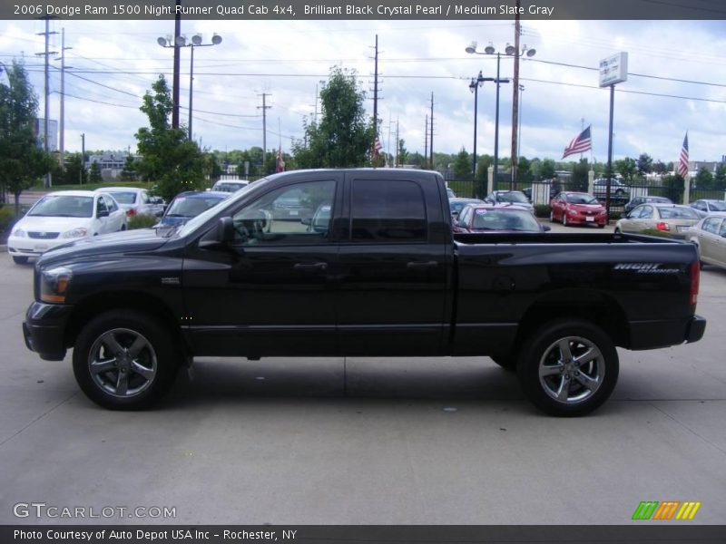 Brilliant Black Crystal Pearl / Medium Slate Gray 2006 Dodge Ram 1500 Night Runner Quad Cab 4x4