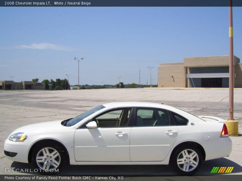 White / Neutral Beige 2008 Chevrolet Impala LT