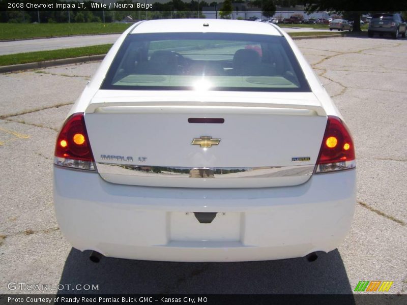 White / Neutral Beige 2008 Chevrolet Impala LT
