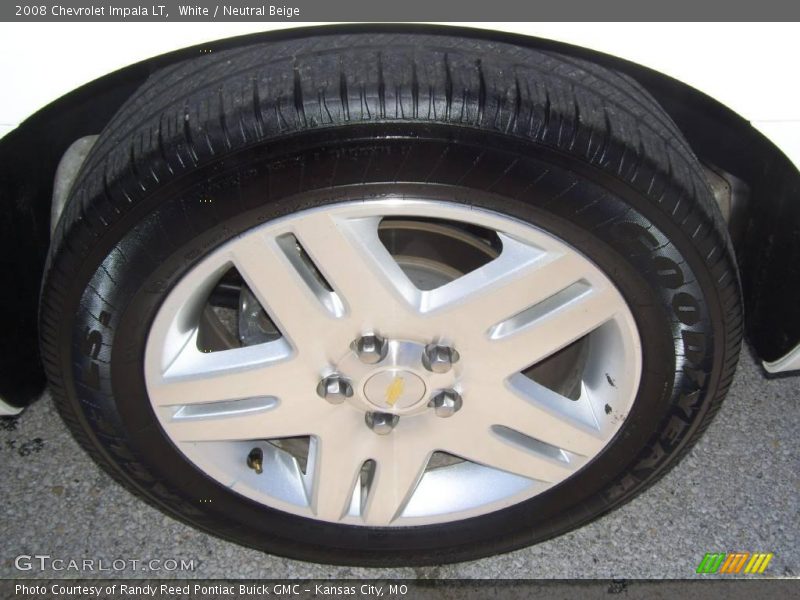 White / Neutral Beige 2008 Chevrolet Impala LT