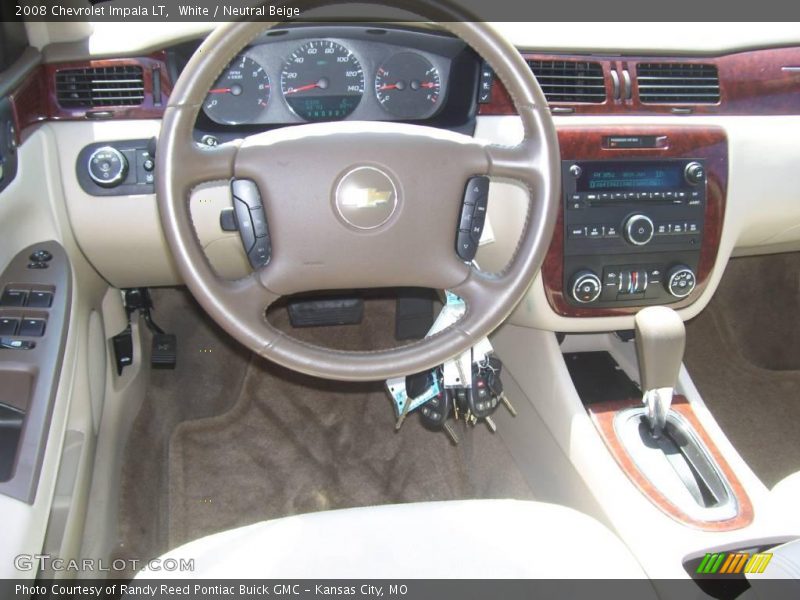 White / Neutral Beige 2008 Chevrolet Impala LT