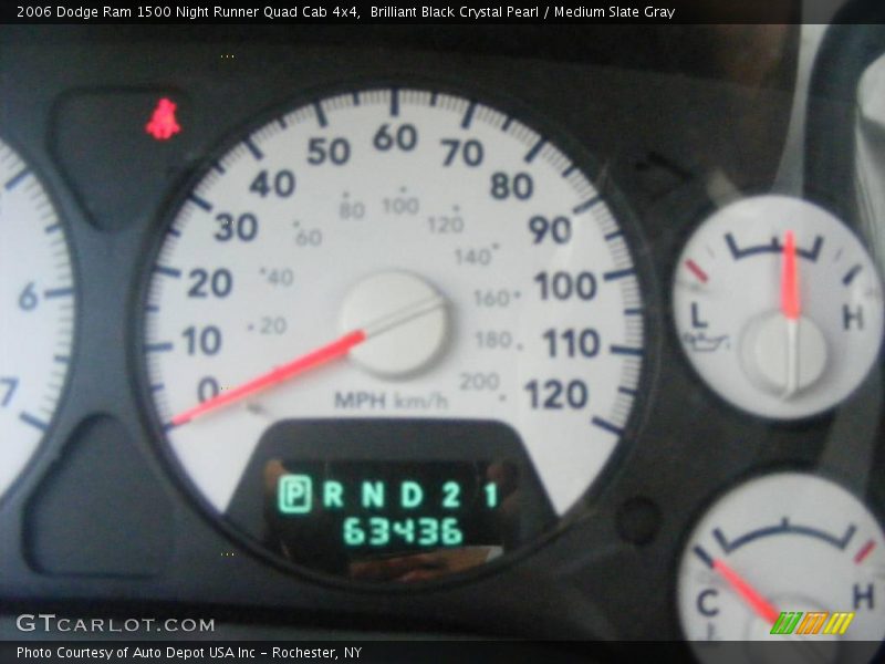 Brilliant Black Crystal Pearl / Medium Slate Gray 2006 Dodge Ram 1500 Night Runner Quad Cab 4x4
