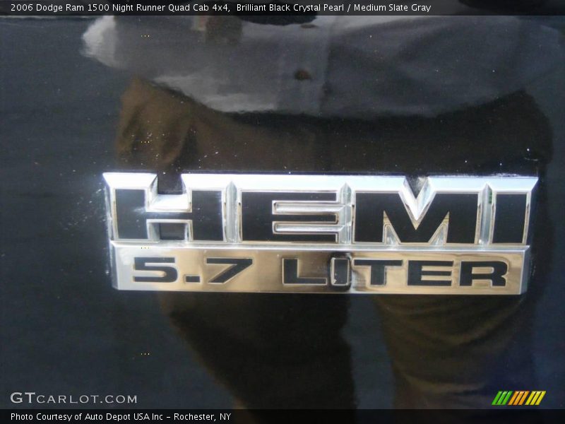Brilliant Black Crystal Pearl / Medium Slate Gray 2006 Dodge Ram 1500 Night Runner Quad Cab 4x4