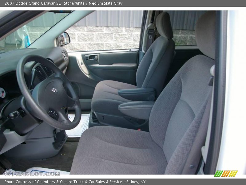 Stone White / Medium Slate Gray 2007 Dodge Grand Caravan SE