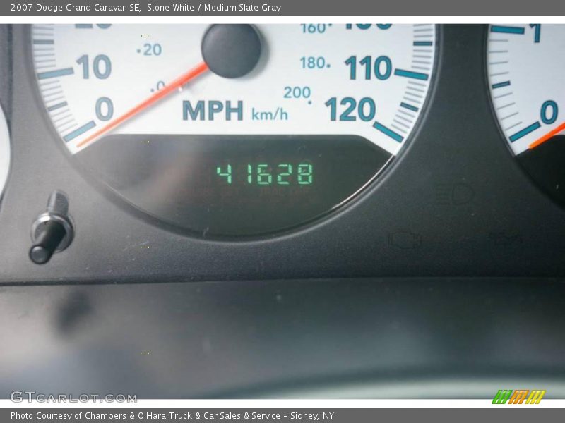 Stone White / Medium Slate Gray 2007 Dodge Grand Caravan SE