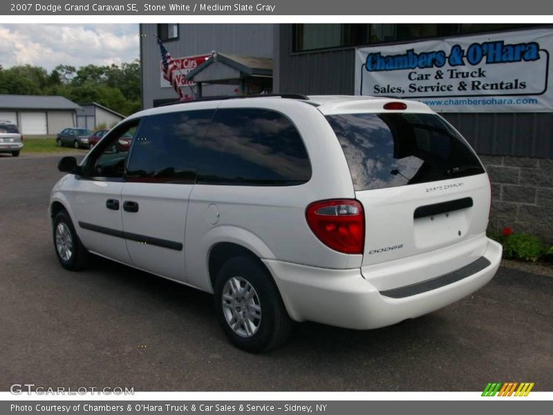 Stone White / Medium Slate Gray 2007 Dodge Grand Caravan SE