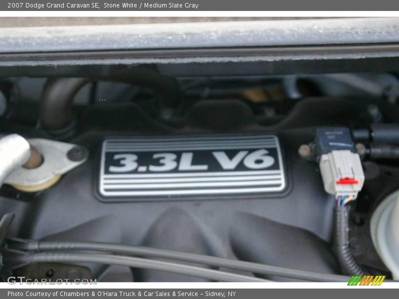 Stone White / Medium Slate Gray 2007 Dodge Grand Caravan SE