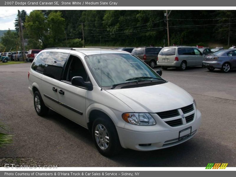 Stone White / Medium Slate Gray 2007 Dodge Grand Caravan SE
