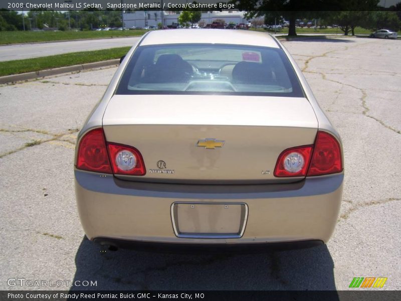 Sandstone Metallic / Cocoa/Cashmere Beige 2008 Chevrolet Malibu LS Sedan