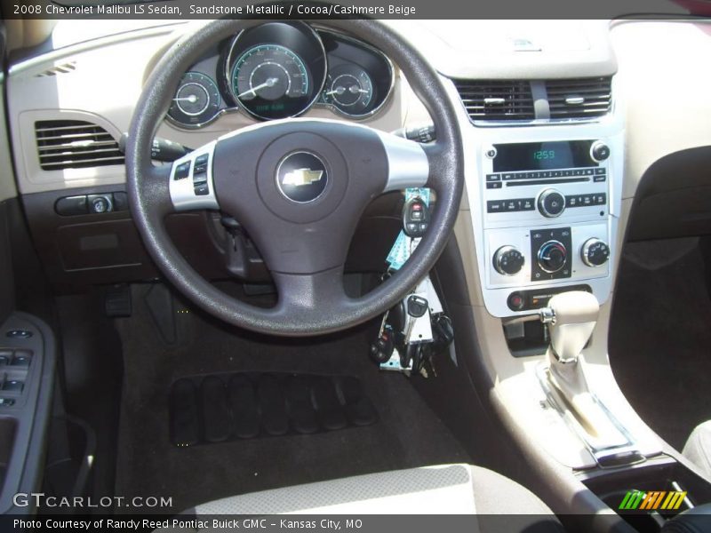 Sandstone Metallic / Cocoa/Cashmere Beige 2008 Chevrolet Malibu LS Sedan