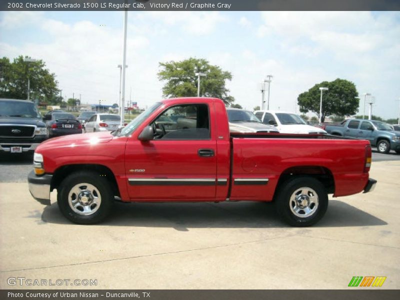 Victory Red / Graphite Gray 2002 Chevrolet Silverado 1500 LS Regular Cab