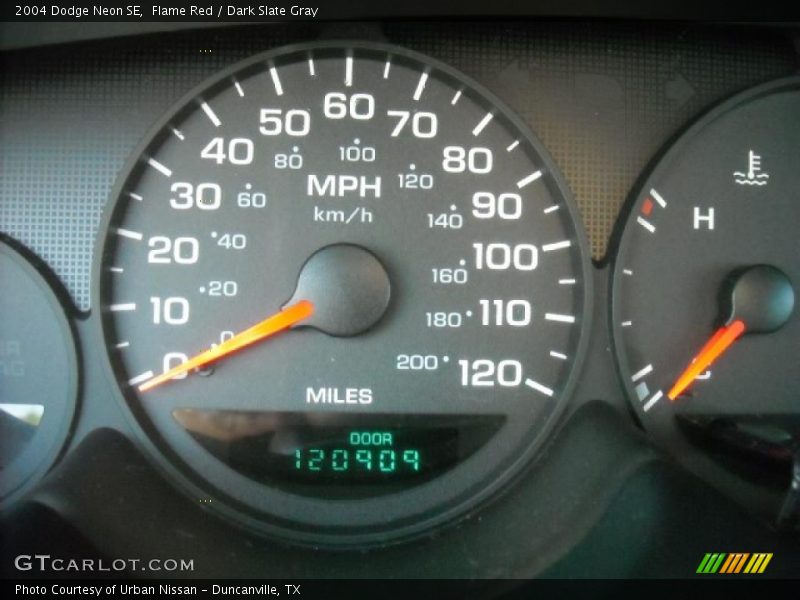 Flame Red / Dark Slate Gray 2004 Dodge Neon SE