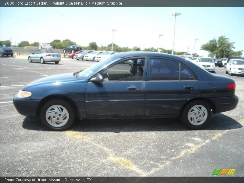 Twilight Blue Metallic / Medium Graphite 2000 Ford Escort Sedan
