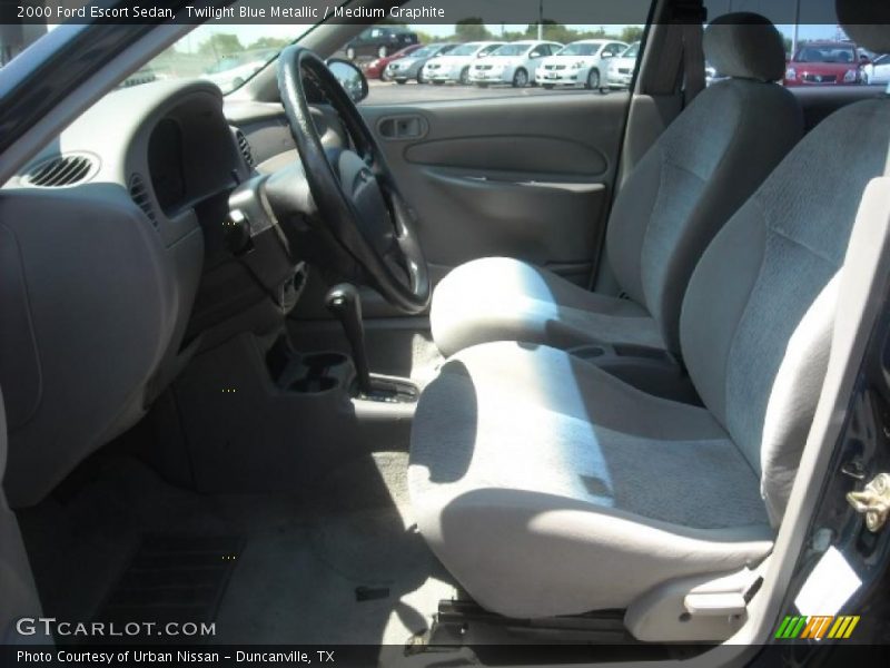 Twilight Blue Metallic / Medium Graphite 2000 Ford Escort Sedan