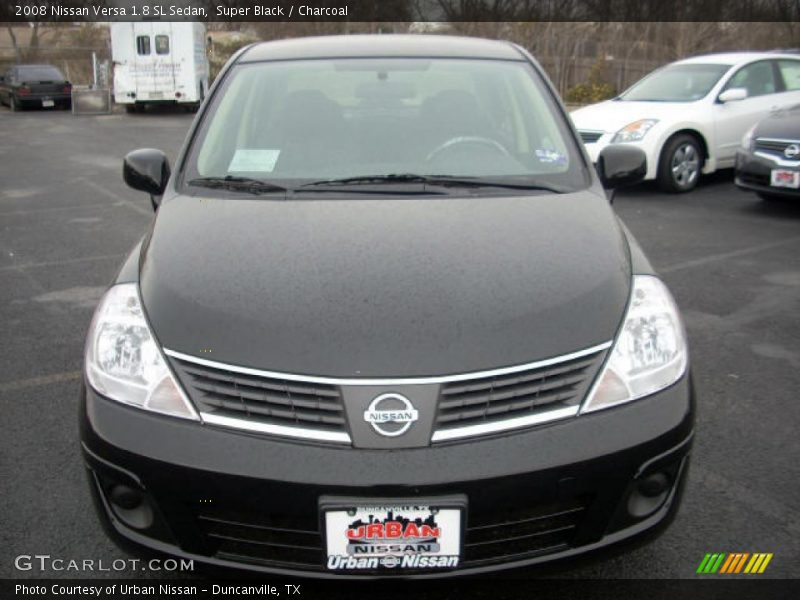 Super Black / Charcoal 2008 Nissan Versa 1.8 SL Sedan
