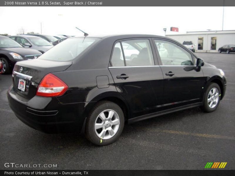 Super Black / Charcoal 2008 Nissan Versa 1.8 SL Sedan