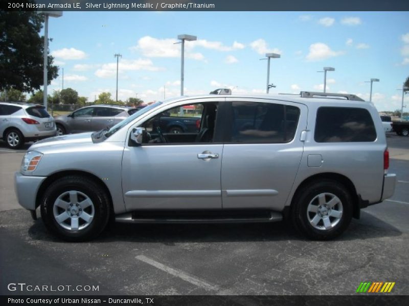 Silver Lightning Metallic / Graphite/Titanium 2004 Nissan Armada LE