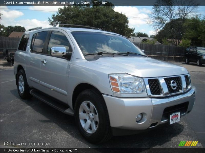 Silver Lightning Metallic / Graphite/Titanium 2004 Nissan Armada LE