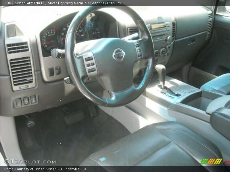 Silver Lightning Metallic / Graphite/Titanium 2004 Nissan Armada LE