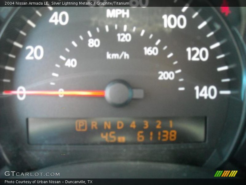 Silver Lightning Metallic / Graphite/Titanium 2004 Nissan Armada LE