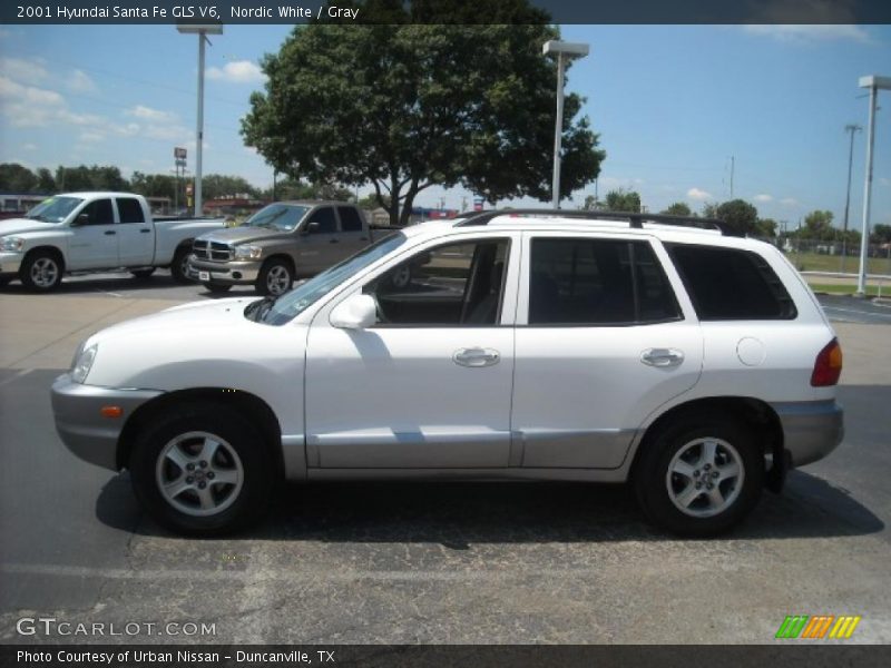 Nordic White / Gray 2001 Hyundai Santa Fe GLS V6