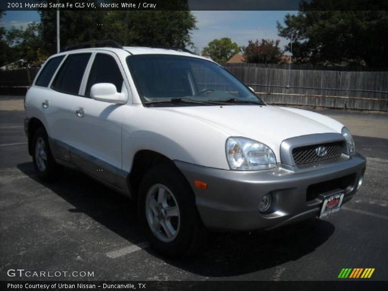 Nordic White / Gray 2001 Hyundai Santa Fe GLS V6