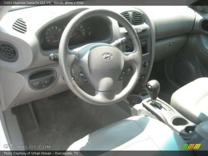 Nordic White / Gray 2001 Hyundai Santa Fe GLS V6