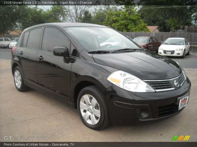Super Black / Charcoal 2008 Nissan Versa 1.8 SL Hatchback