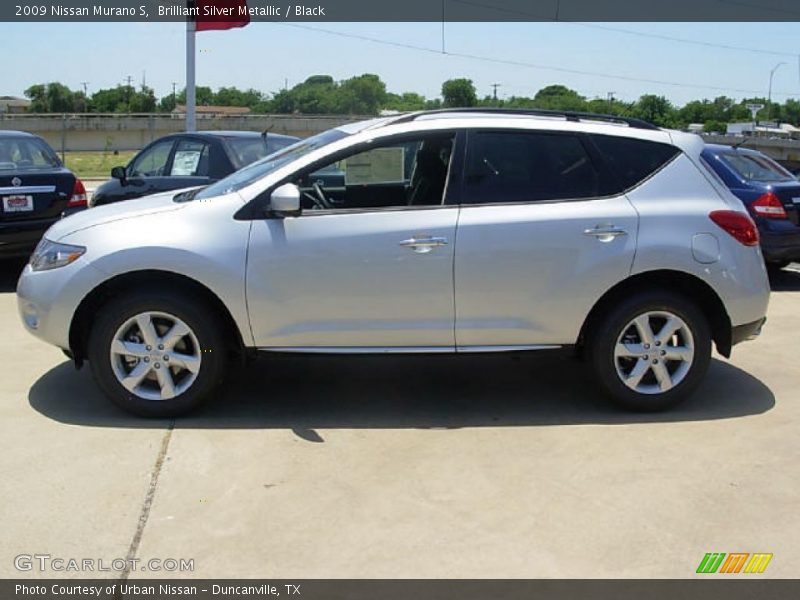 Brilliant Silver Metallic / Black 2009 Nissan Murano S