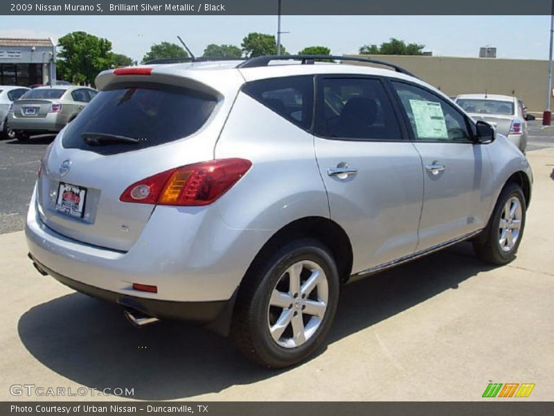 Brilliant Silver Metallic / Black 2009 Nissan Murano S