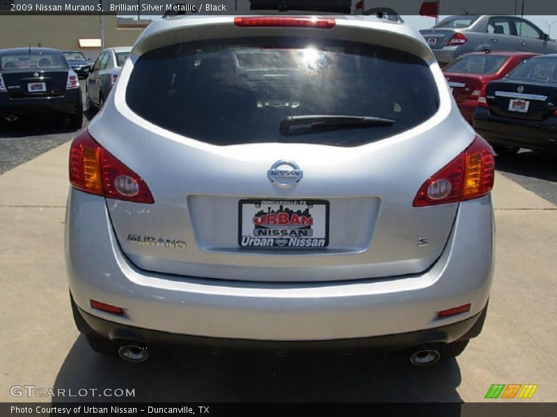 Brilliant Silver Metallic / Black 2009 Nissan Murano S