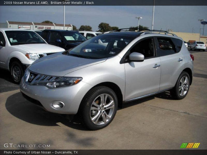 Brilliant Silver Metallic / Black 2009 Nissan Murano LE AWD