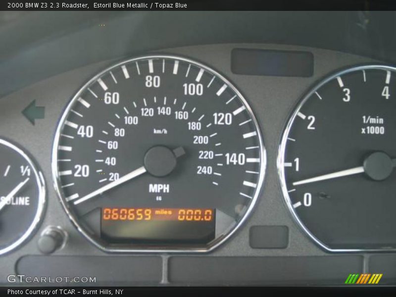 Estoril Blue Metallic / Topaz Blue 2000 BMW Z3 2.3 Roadster
