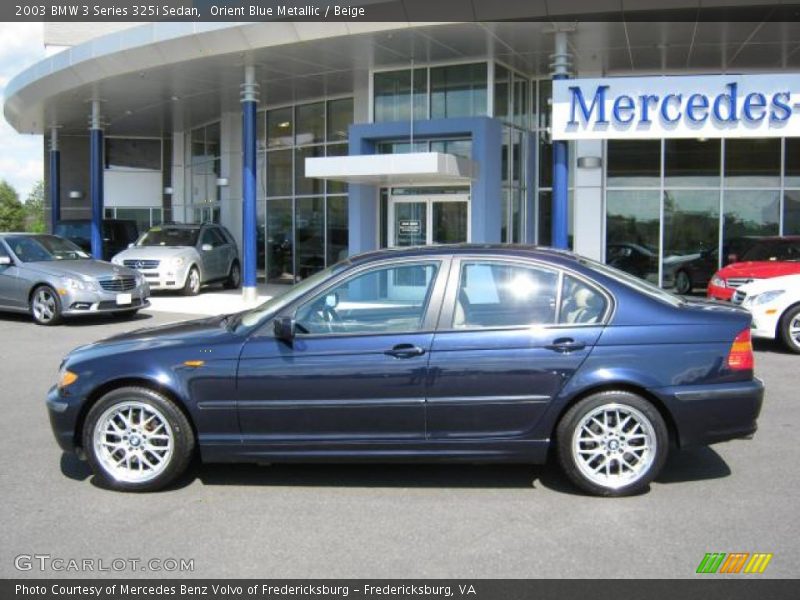 Orient Blue Metallic / Beige 2003 BMW 3 Series 325i Sedan