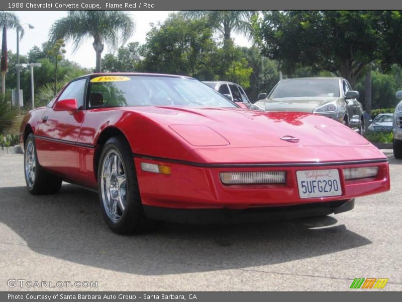 Flame Red / Red 1988 Chevrolet Corvette Coupe