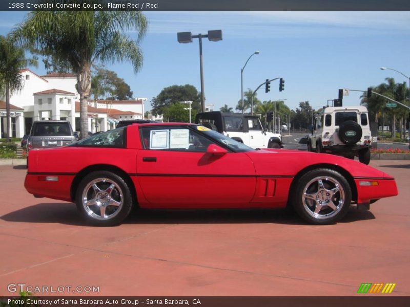 Flame Red / Red 1988 Chevrolet Corvette Coupe