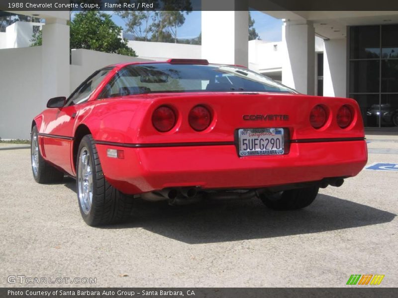 Flame Red / Red 1988 Chevrolet Corvette Coupe