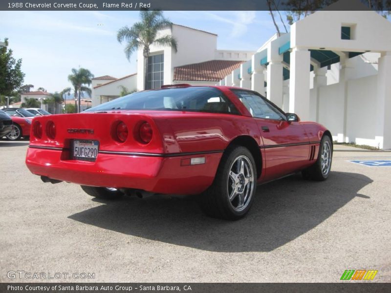 Flame Red / Red 1988 Chevrolet Corvette Coupe