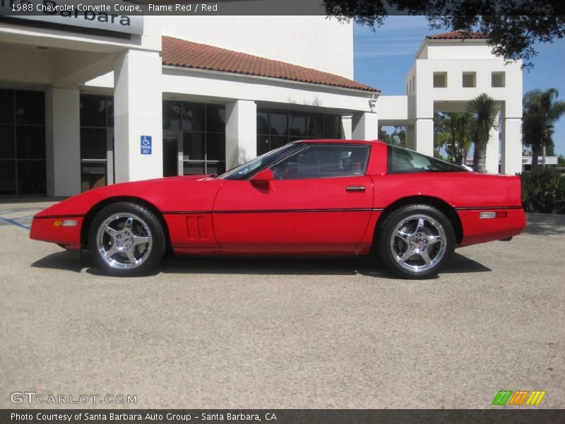 Flame Red / Red 1988 Chevrolet Corvette Coupe