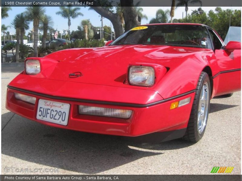 Flame Red / Red 1988 Chevrolet Corvette Coupe