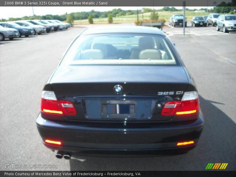 Orient Blue Metallic / Sand 2006 BMW 3 Series 325i Coupe